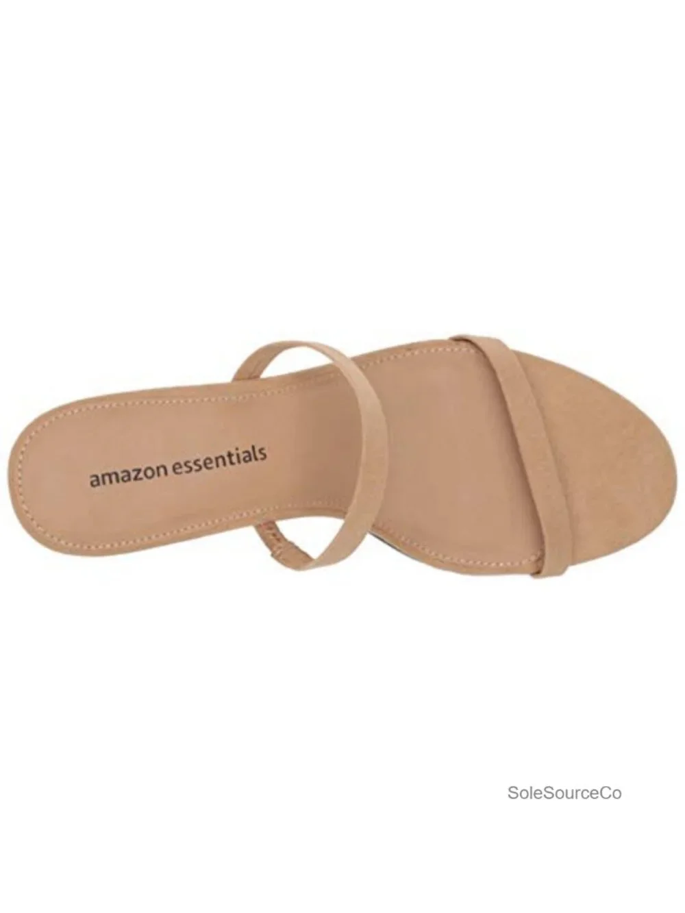 Thin Two Strap Block Heel Sandals with Memory Foam Insole, Non-Slip